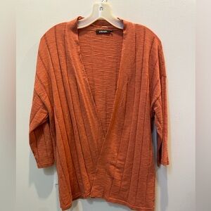Olsen Rust Coloured Long Sleeve Cardigan Cora Relaxed Fit
